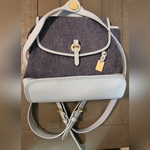 Dooney & Bourke Vintage Denim and Sky Blue Backpack